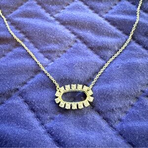 Kendra Scott Gold Necklace with Clear Accents